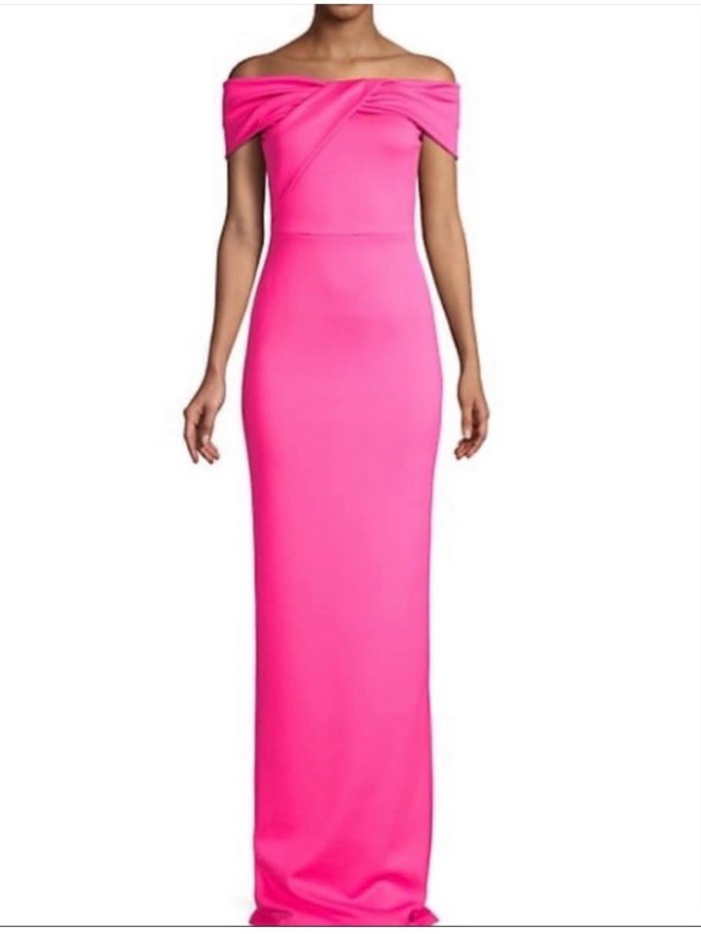 Black Halo Women’s Lilliana Draped Off-The-Shoulder Gown maxi in pink size 4